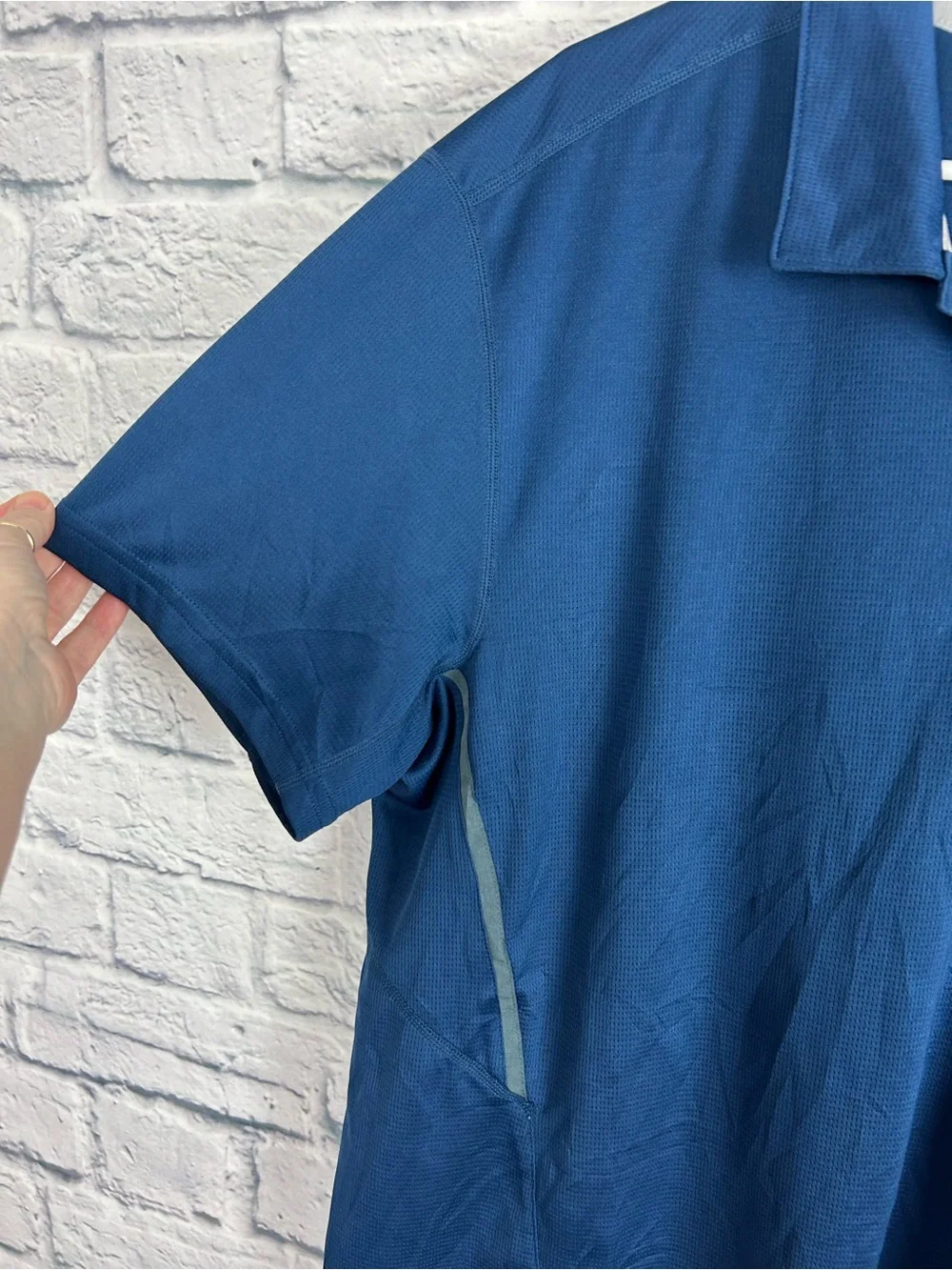 Nike Dri-FIT Tennis Polo Shirt XL Blue Performance Athletic Golf Shirt